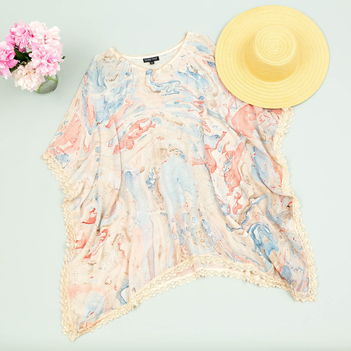 Living Marbleous Chiffon Kaftan