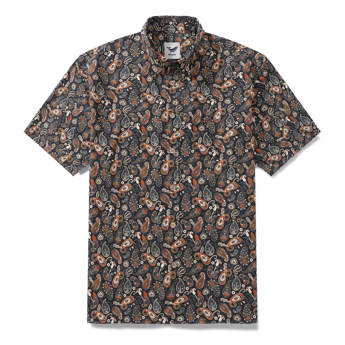Men's Hawaiian Shirt Vintage Cotton Button-down Short Sleeve Aloha Shirt By Julia Madoka