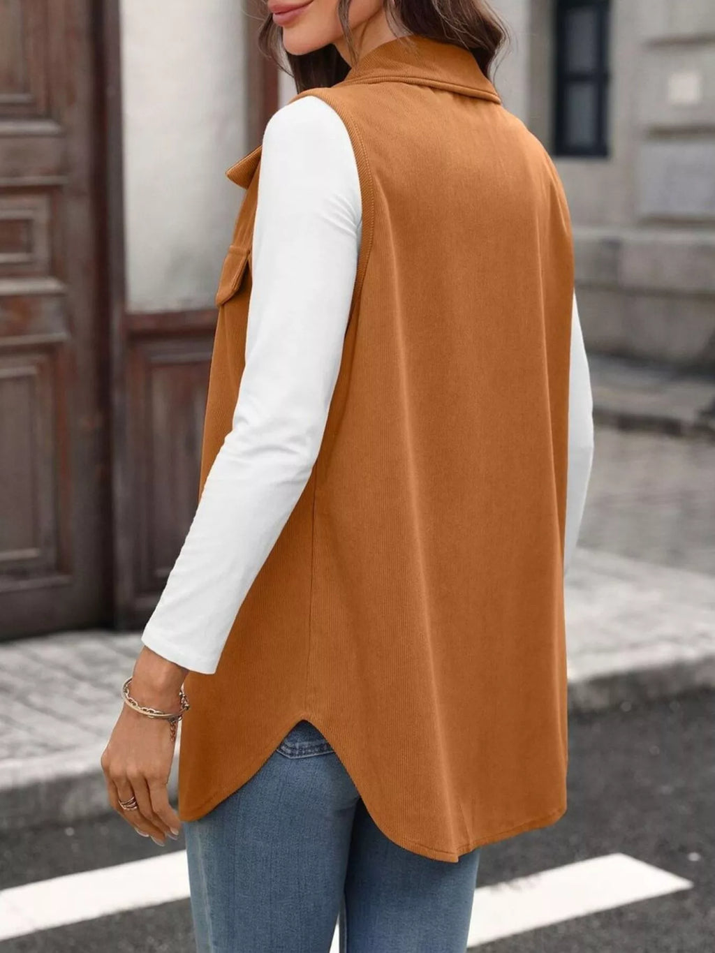 Button-Down Utility Vest Coat