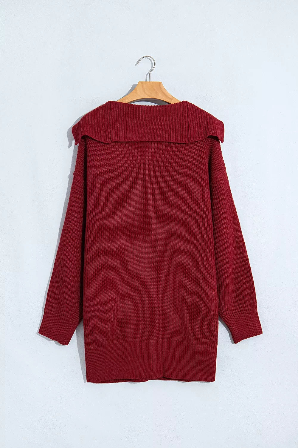 Solid Color Knit Oversized Button Front Sweater Cardigan