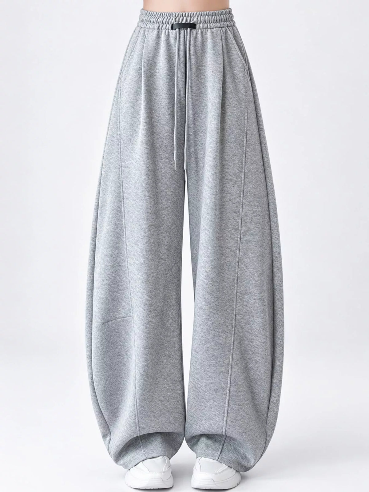 Full Size Drawstring Loose Fit Wide-Leg Sweatpants Plus Size