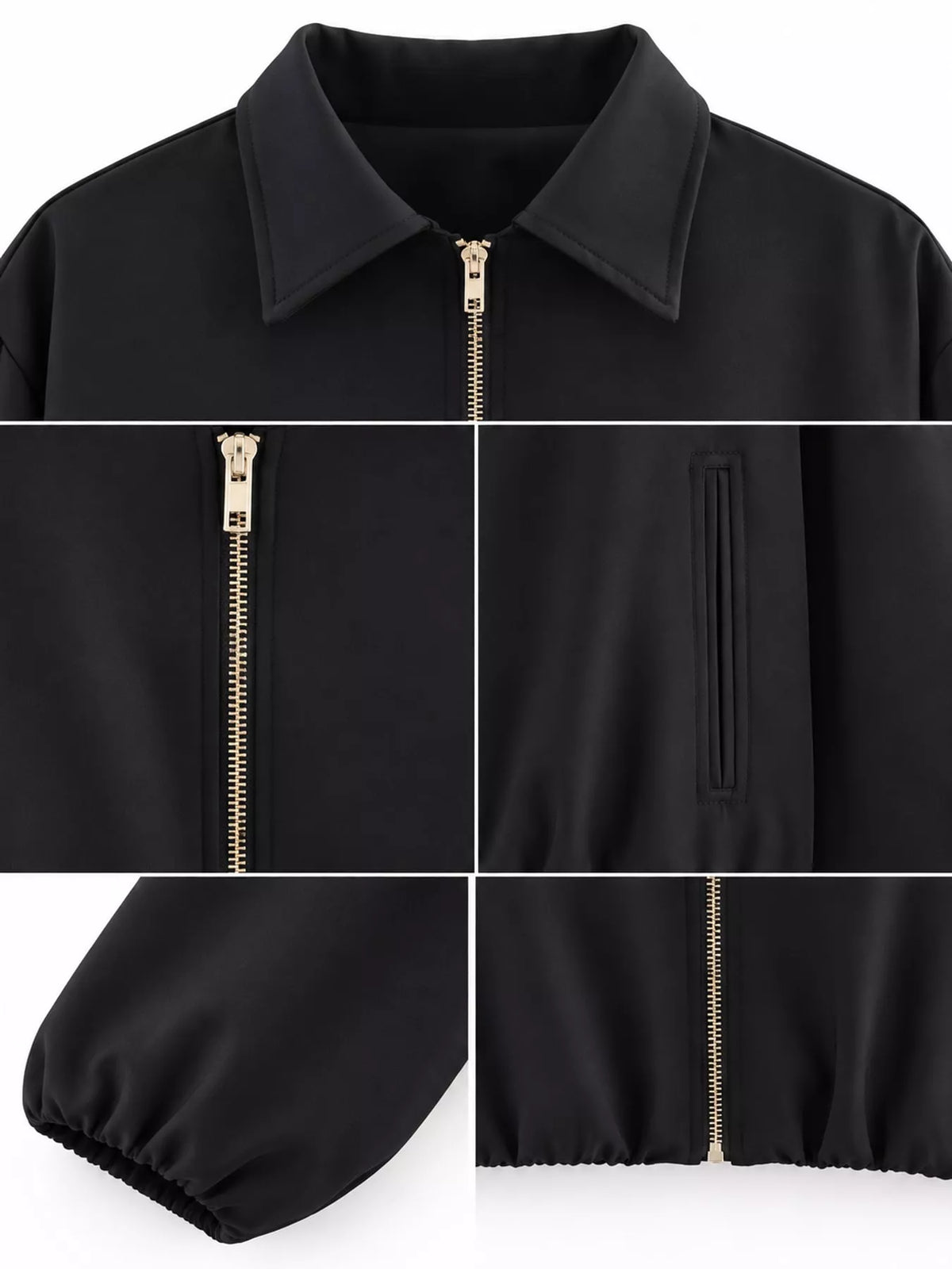 Cropped Zip-Up Jacket
