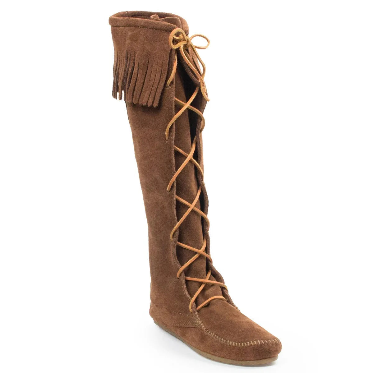 Minnetonka Front Lace Knee High Boot - Womens Boots