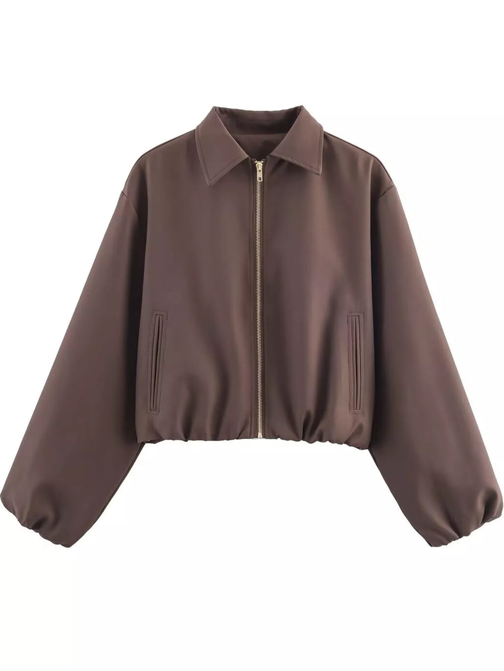 Cropped Zip-Up Jacket
