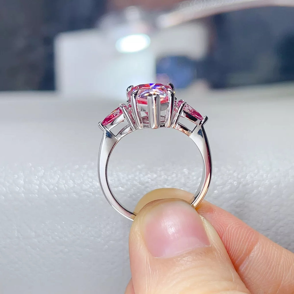 6 Carat Moissanite 925 Sterling Silver Teardrop Ring