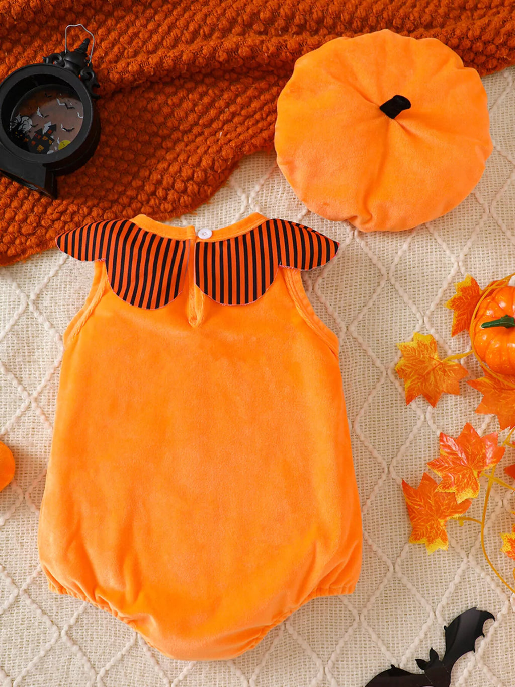 Children's Halloween Sleeveless Bodysuit and Hat Set