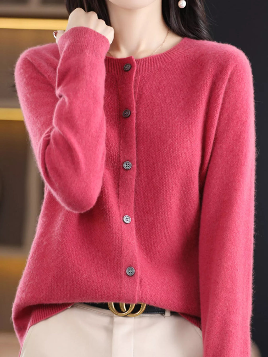 Button-Down Long Sleeve Cardigan