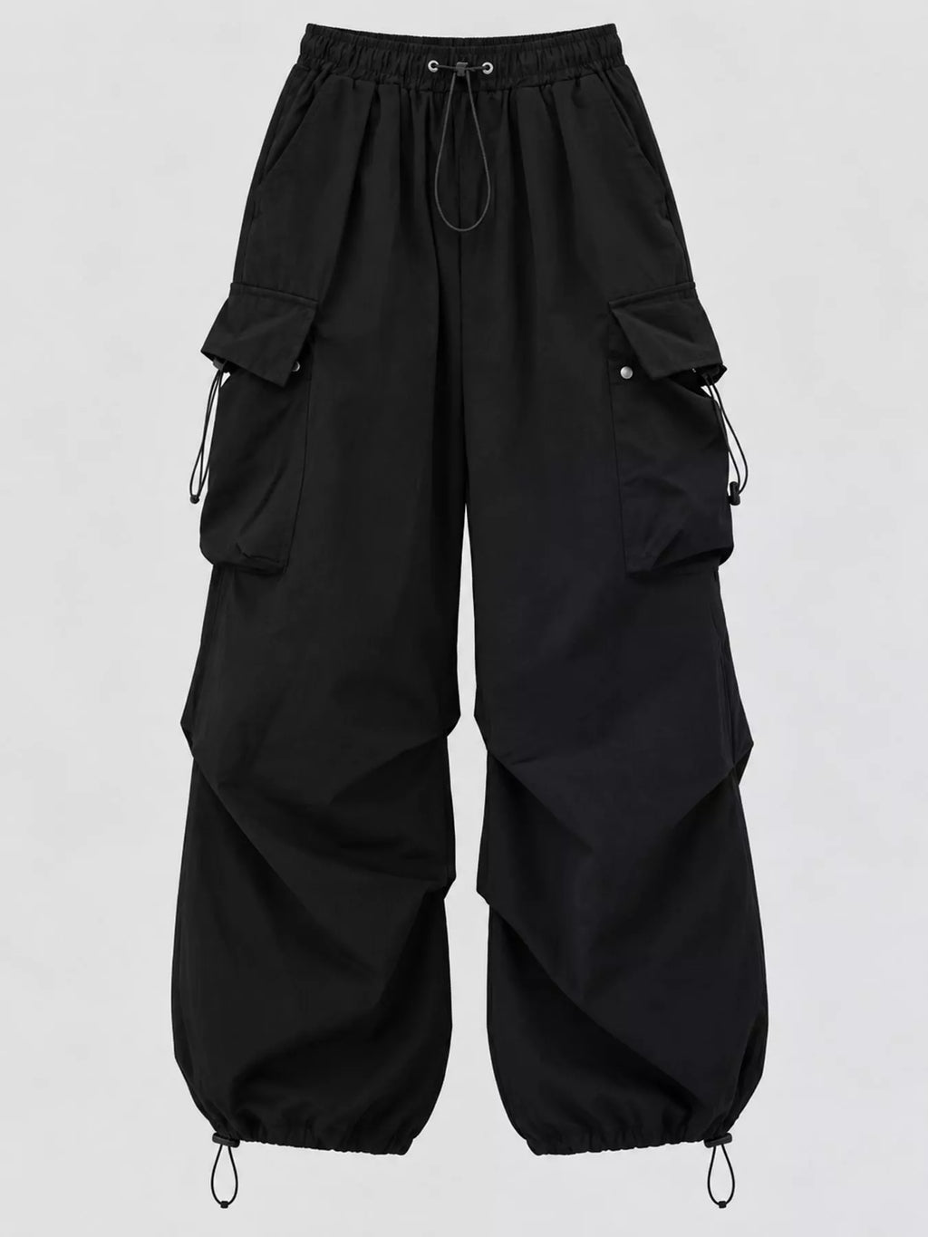Full Size Drawstring Cargo Pants Plus Size