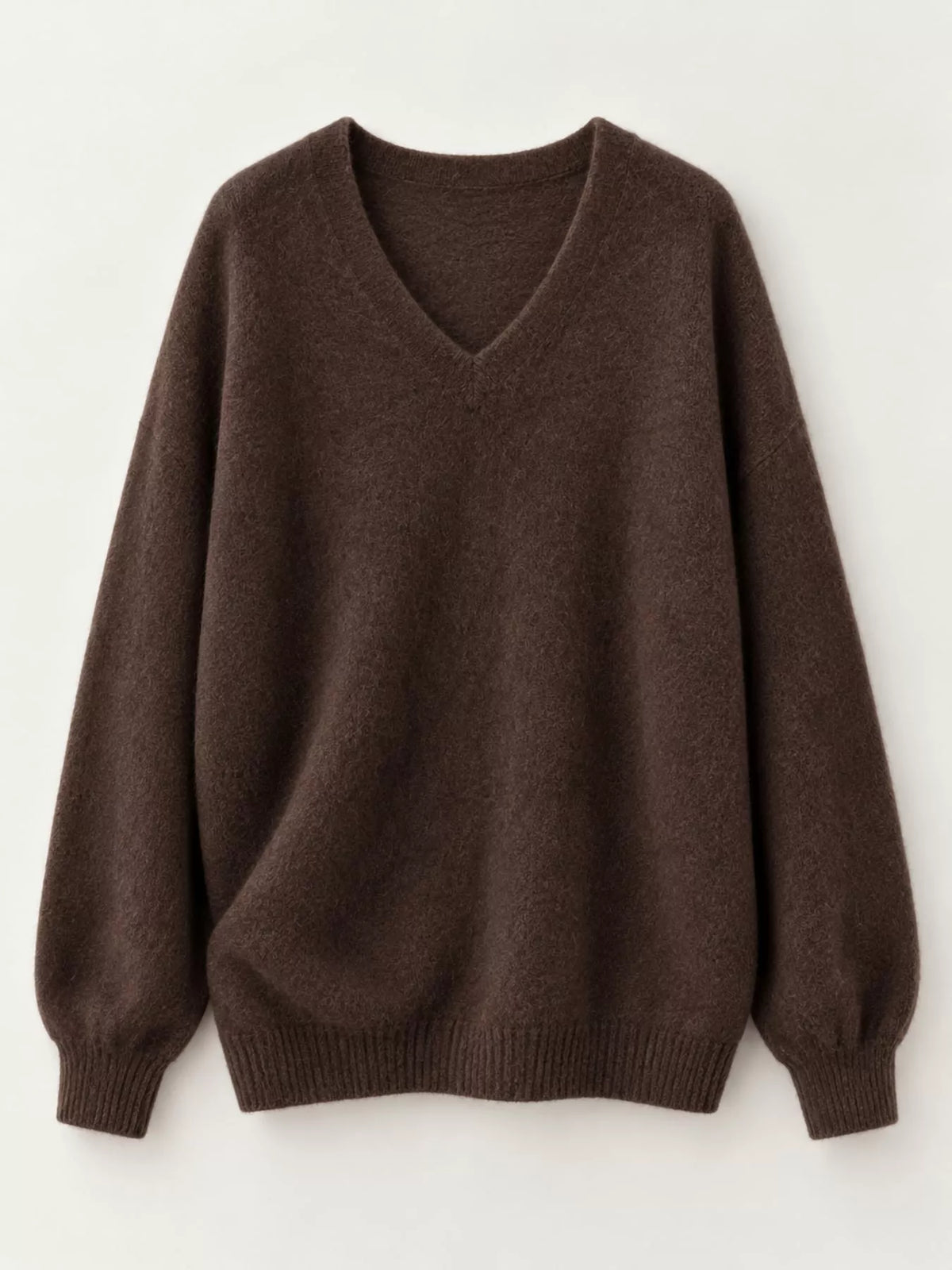 V-Neck Dropped Shoulder Sweater