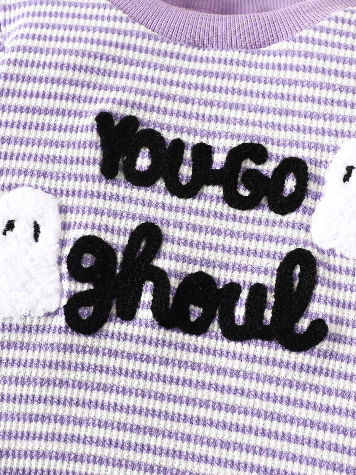 Children's Halloween Striped Ghost Top and Pants Set