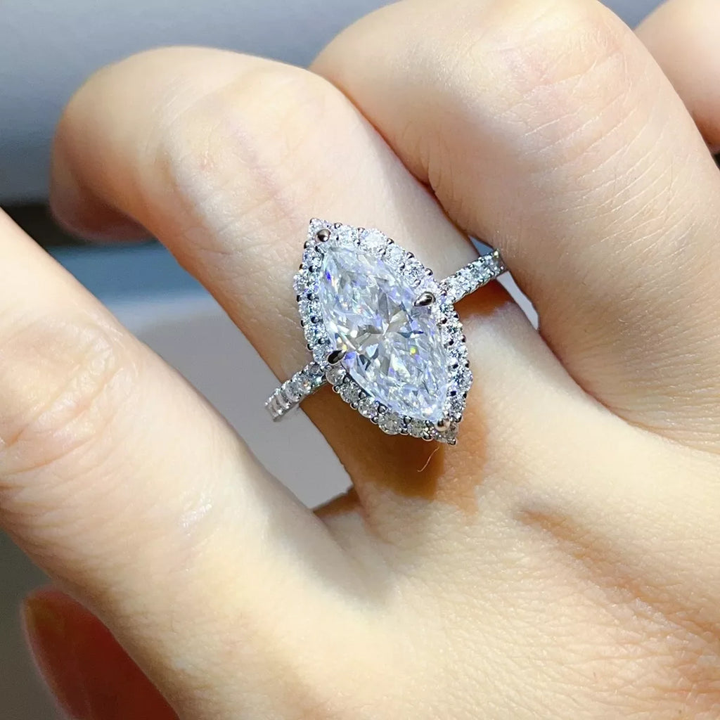 3 Carat 925 Sterling Silver Moissanite Ring