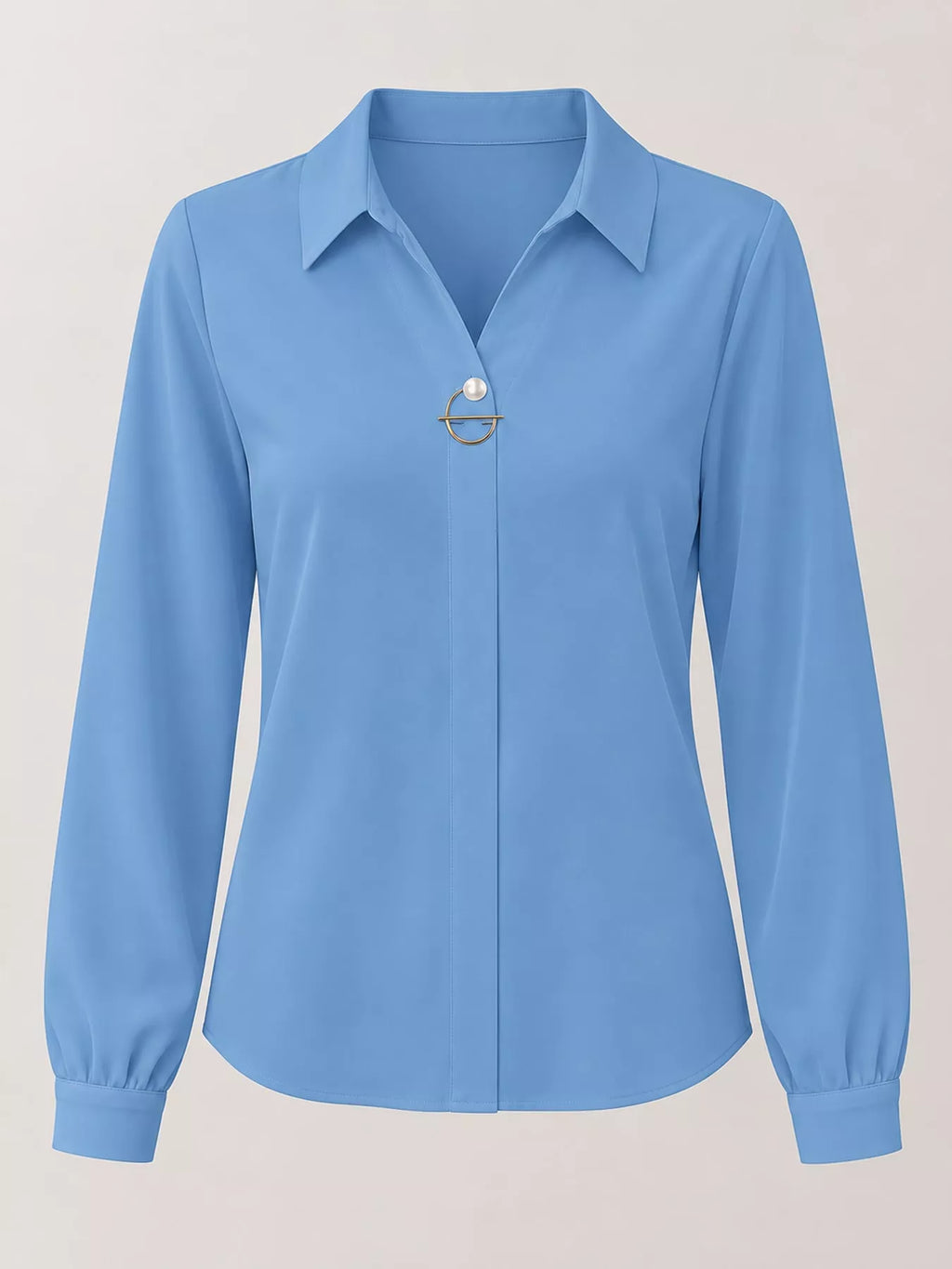 Long Sleeve Satin Blouse