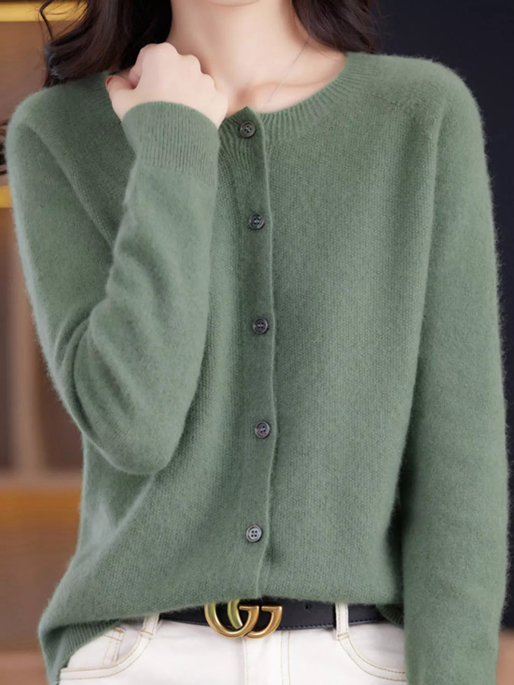 Button-Down Long Sleeve Cardigan