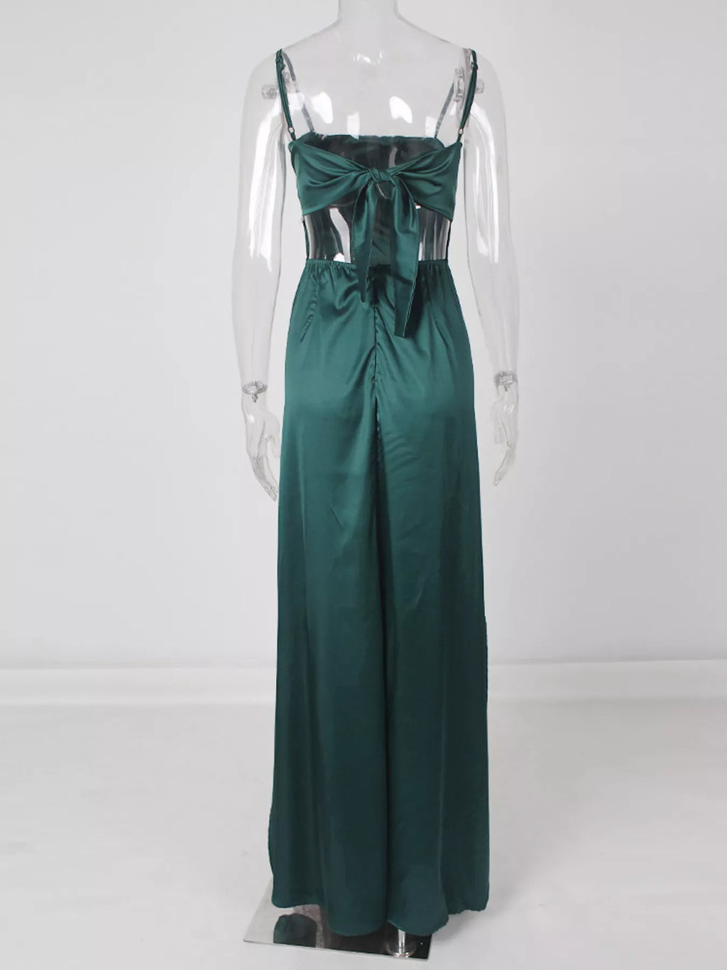 Spaghetti Strap High-Slit Maxi Dress