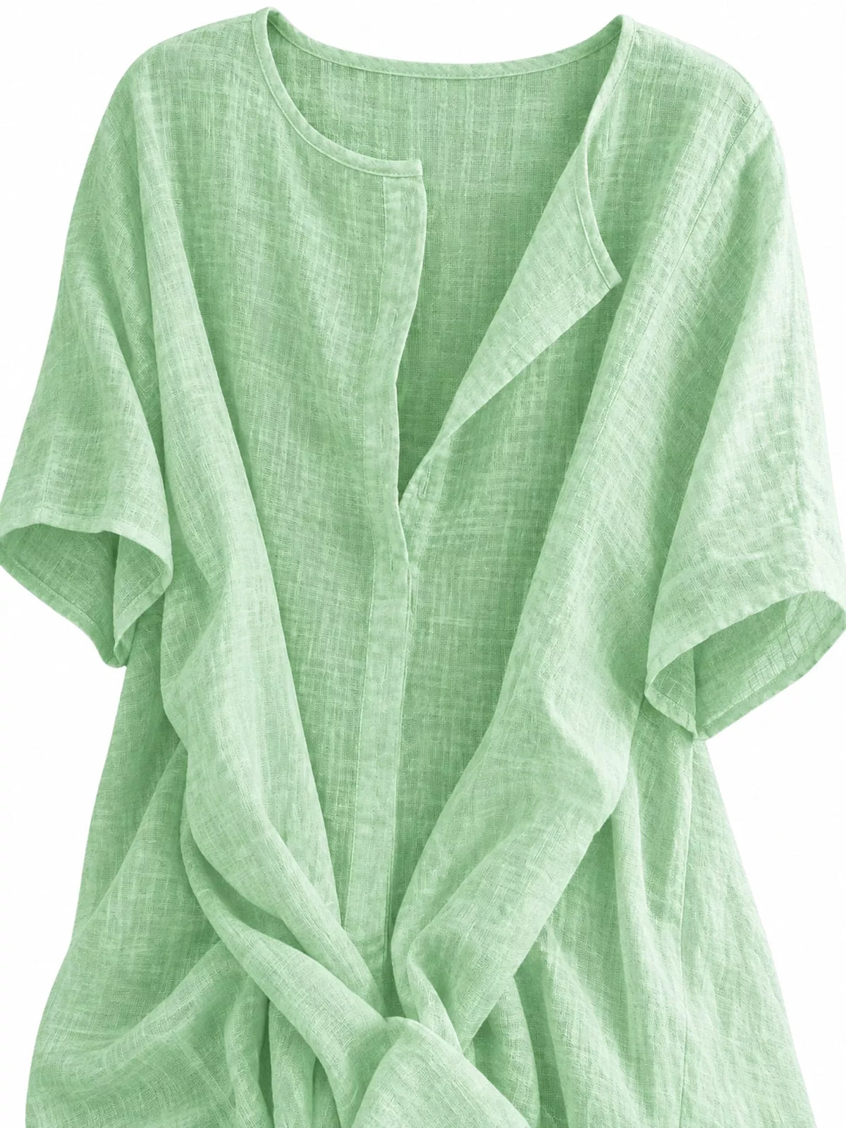 Full Size Casual Loose Fit Beach Short Sleeve Shirt Plus Size