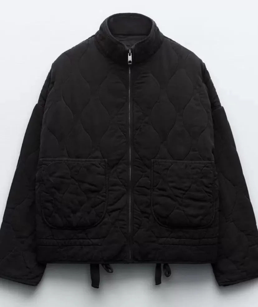 New Arrival Womens Diamond-quilted Cotton Jacket