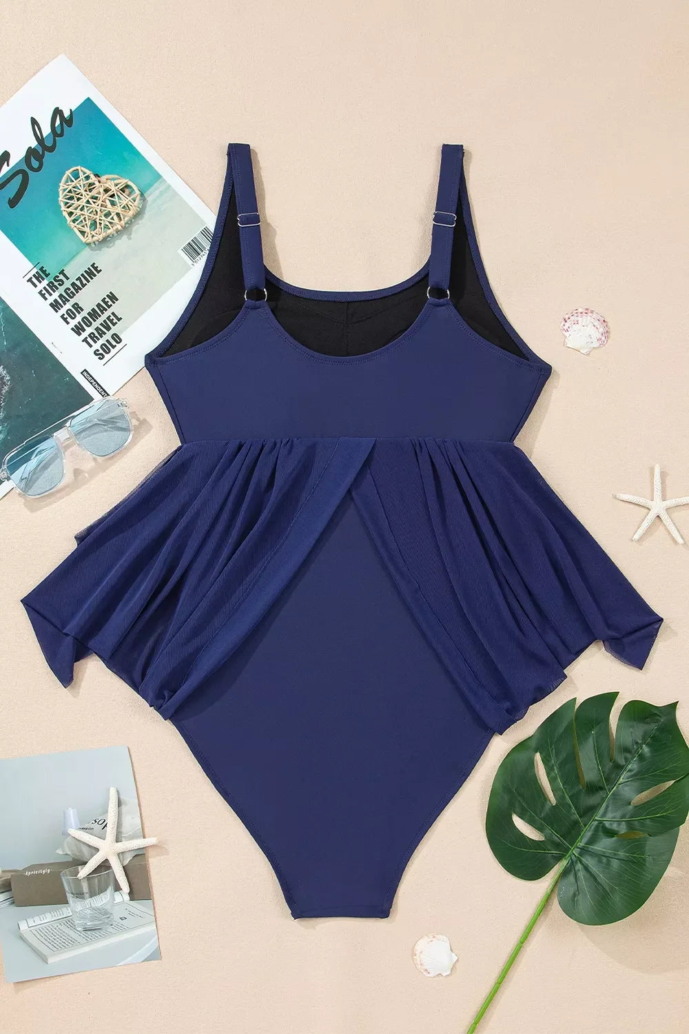 Mesh Patchwork V Neck Half Sleeve Bodycon One Piece Swimwear