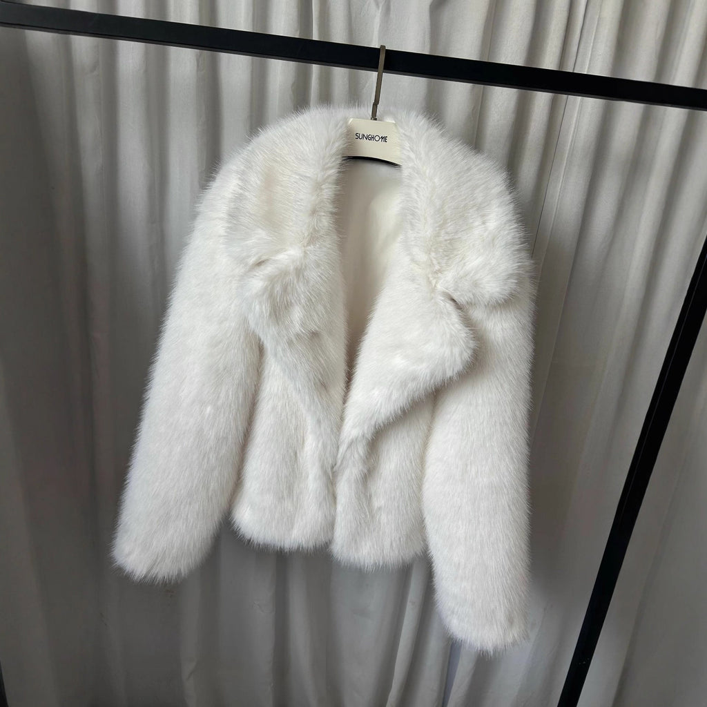 New Plush Artificial Fur Coat Women