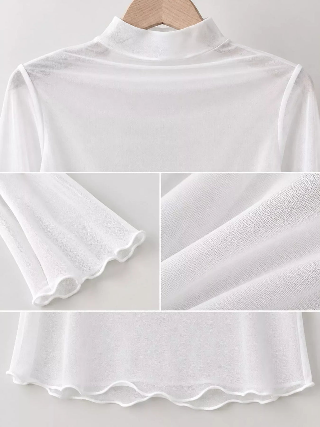 Turtleneck Long Sleeve Slim Fit T-Shirt