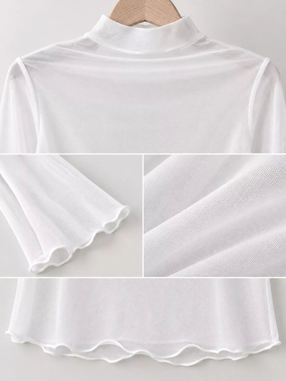 Turtleneck Long Sleeve Slim Fit T-Shirt