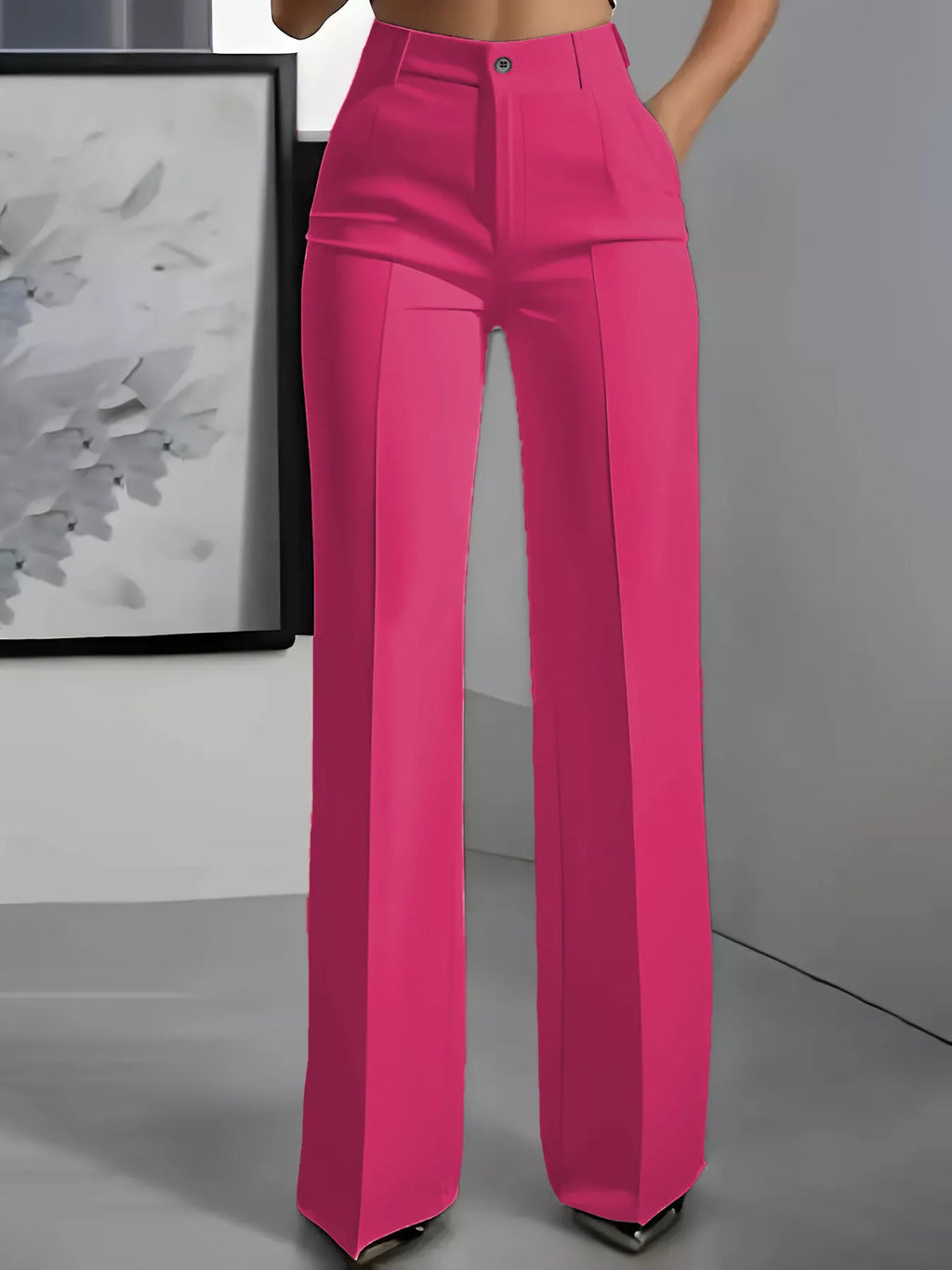 Full Size High-Waisted Wide-Leg Pants Plus Size