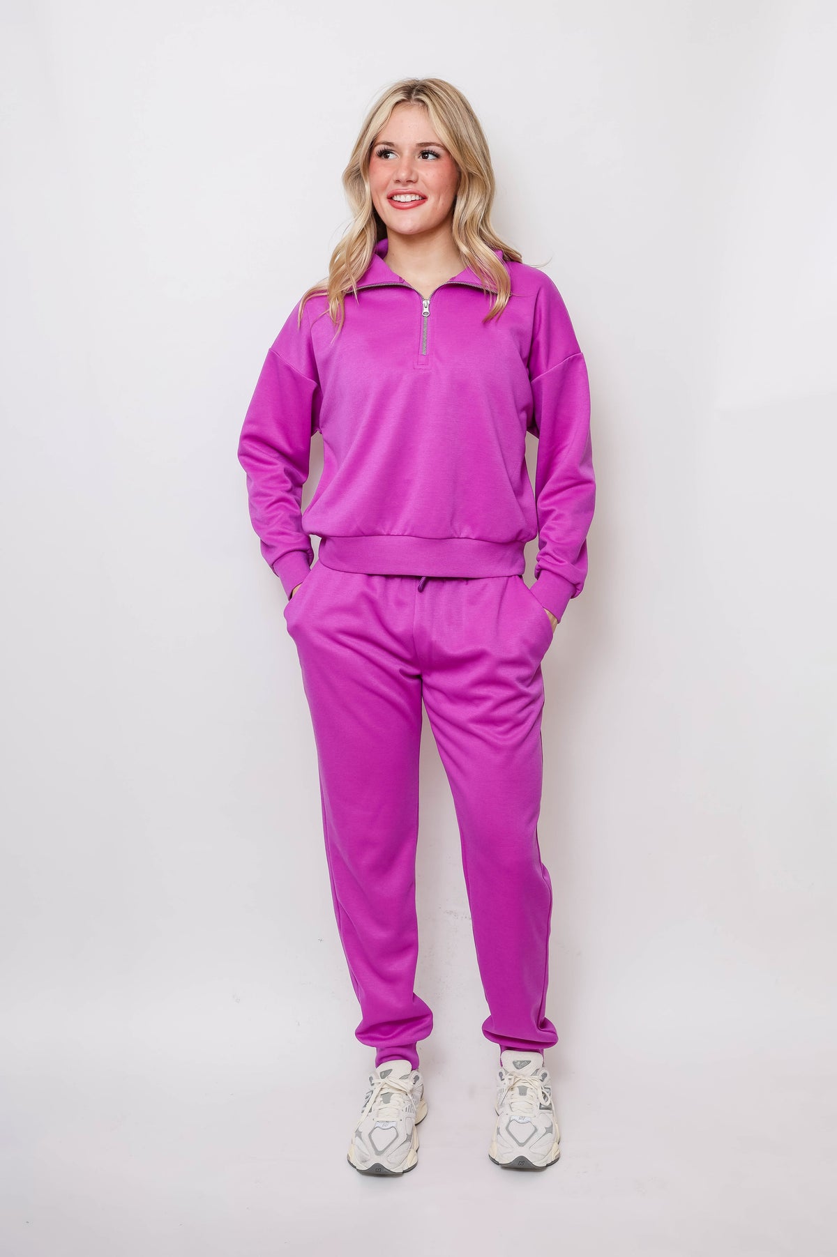 Women's Quarter-Zip Pullover & Jogger Set