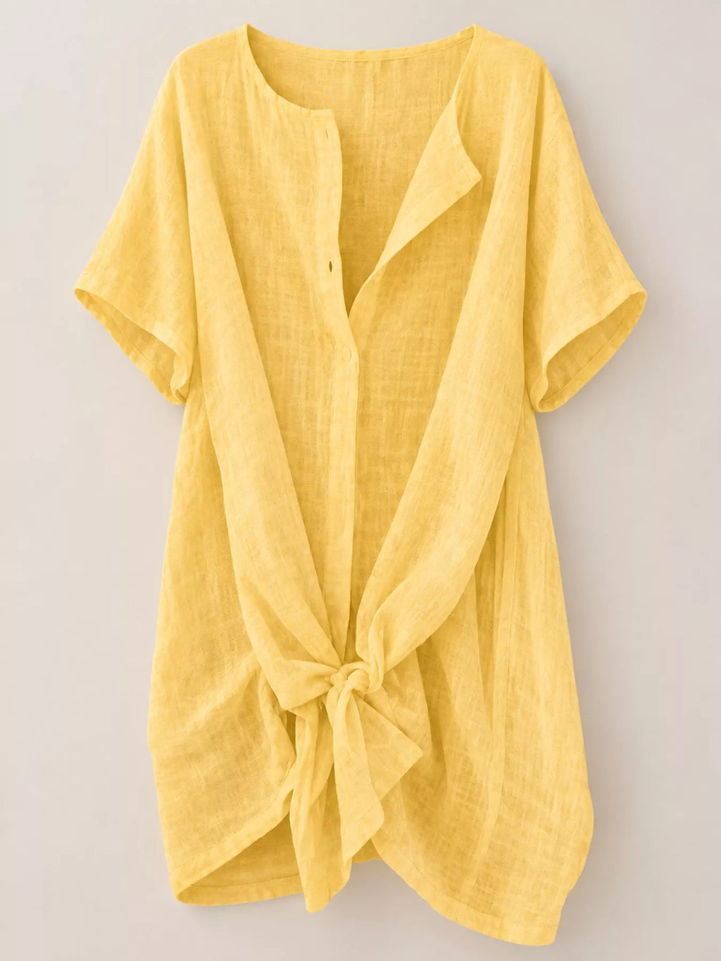 Full Size Casual Loose Fit Beach Short Sleeve Shirt Plus Size