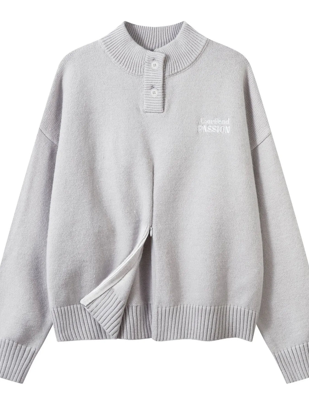 Men's Oversized Quarter-Zip Knit Sweater