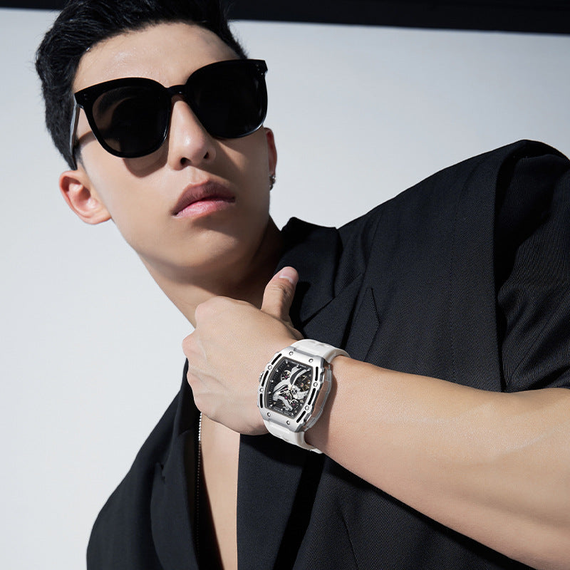 Openwork Carved Luminous Fully Automatic Mechanical Watch