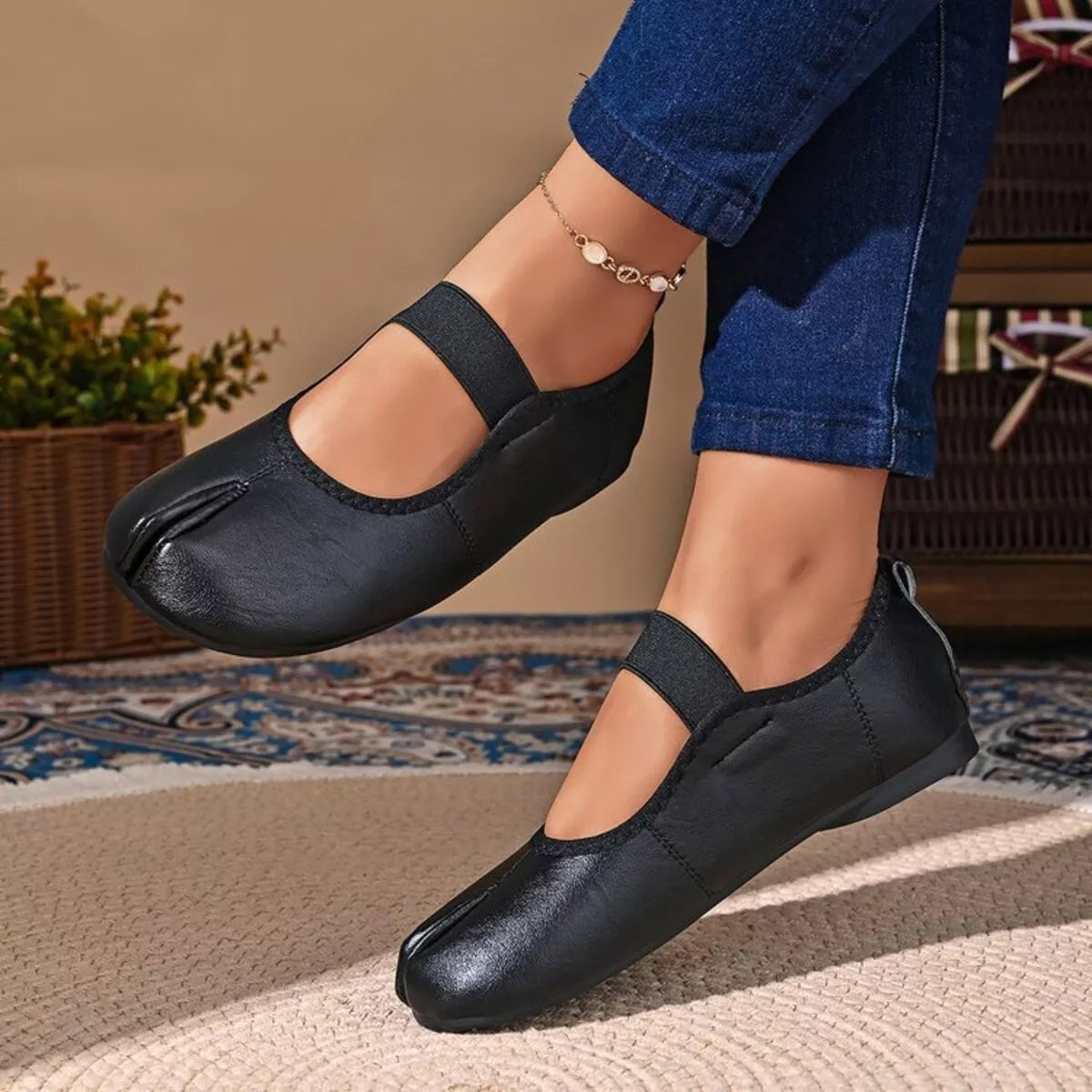 Split-Toe Slip-Ons