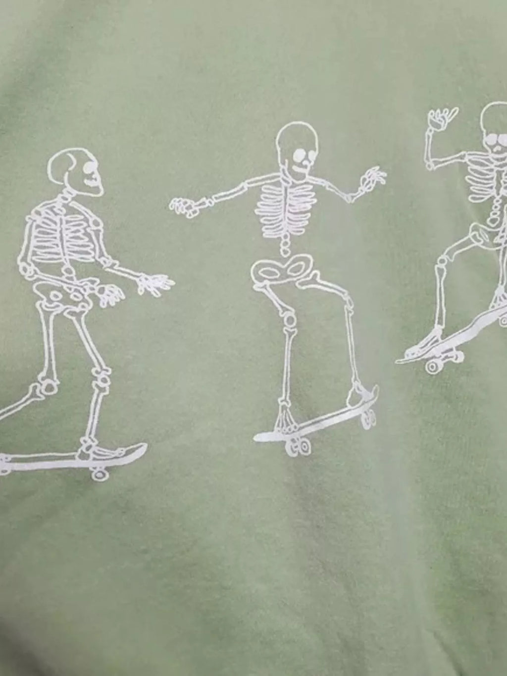 Skeleton Graphic Round Neck Sweatshirt