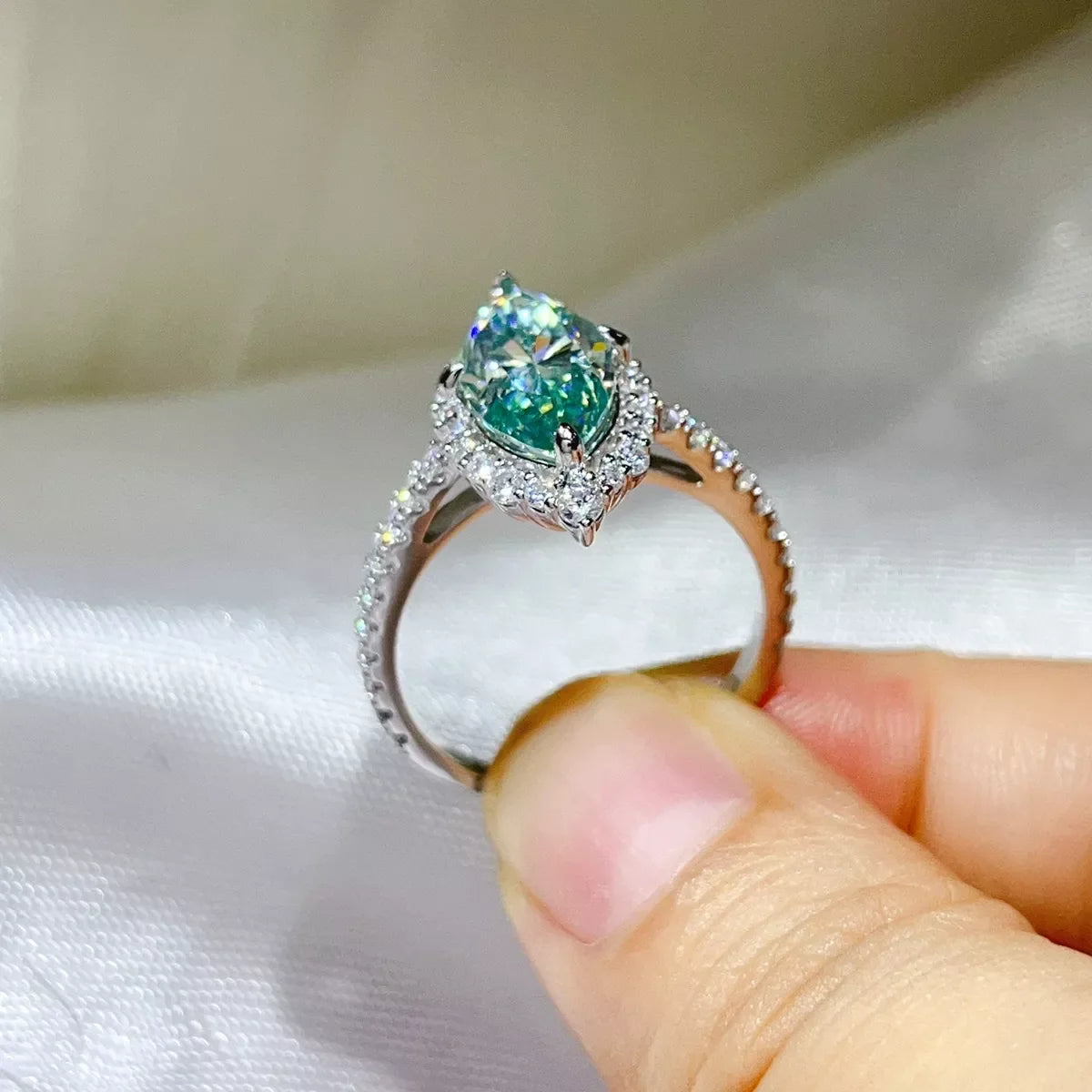 3 Carat 925 Sterling Silver Moissanite Ring