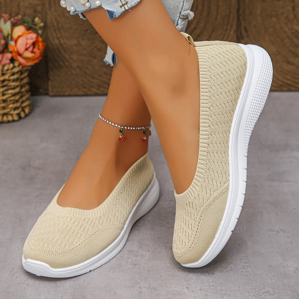 Round Toe Mesh Slip-Ons