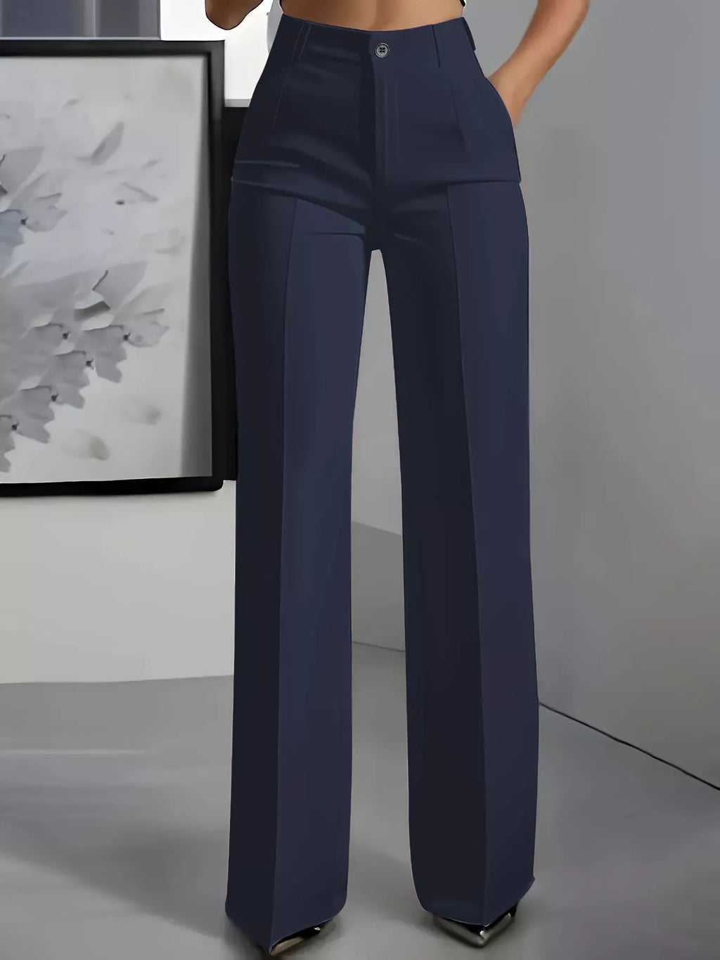 Full Size High-Waisted Wide-Leg Pants Plus Size