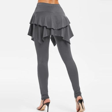 Tiered Ruffle Skirted Legging