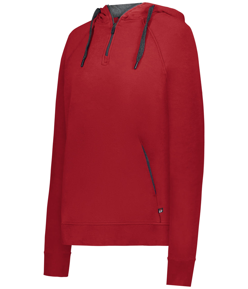 WOMEN'S FIT FLEX 1/4 ZIP HOODIE - MOISTURE-WICKING