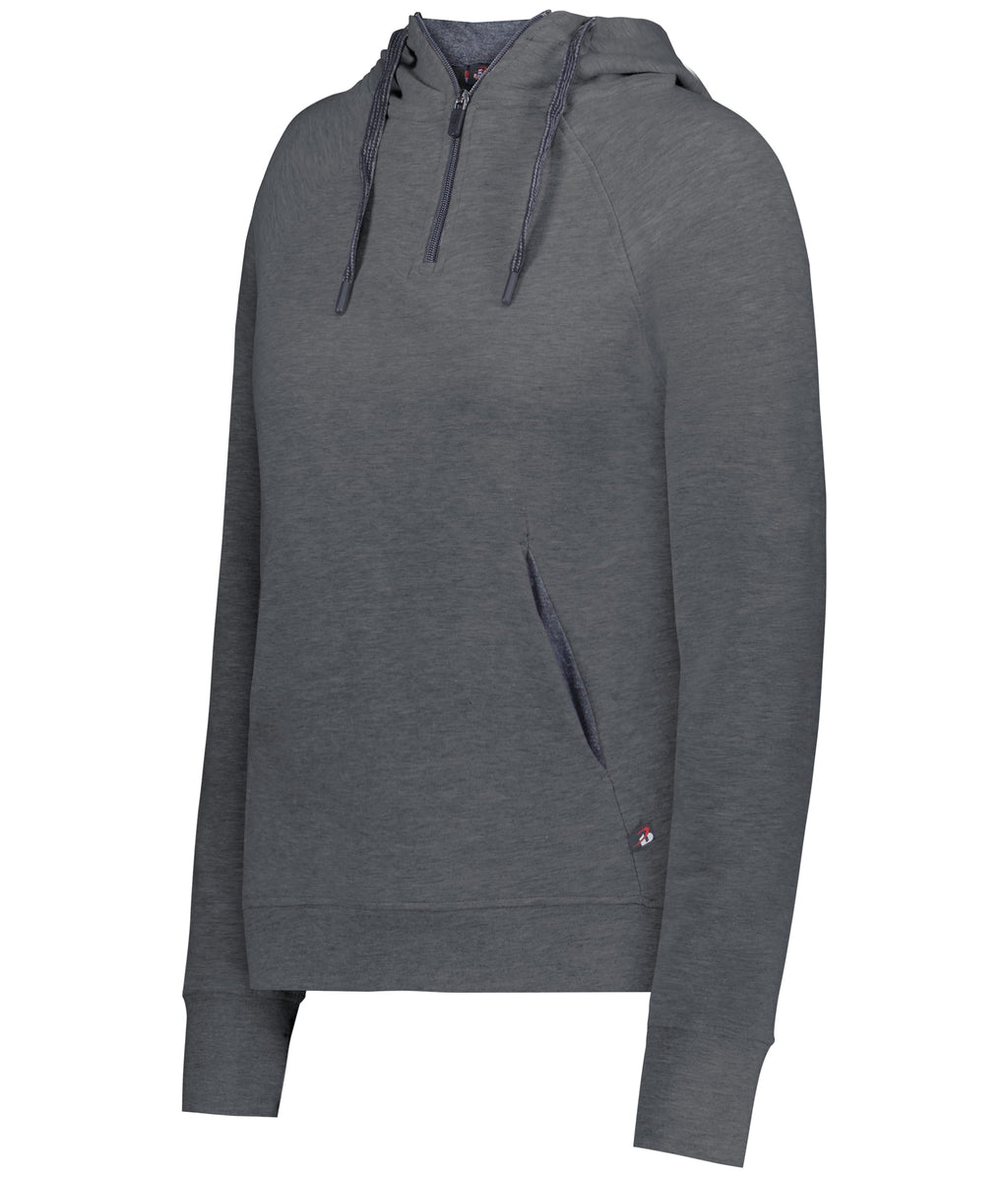 WOMEN'S FIT FLEX 1/4 ZIP HOODIE - MOISTURE-WICKING
