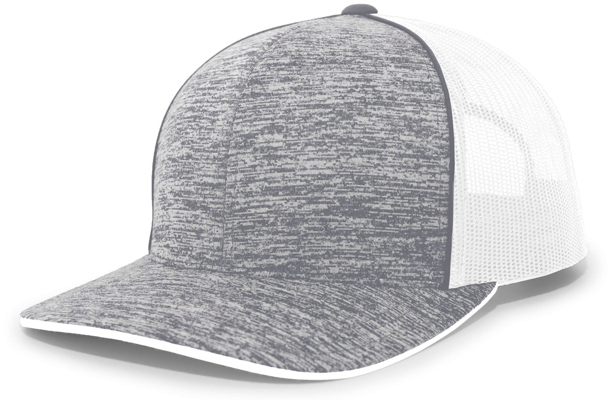 AGGRESSIVE HEATHER TRUCKER SNAPBACK CAP - MOISTURE-WICKING ADJUSTABLE