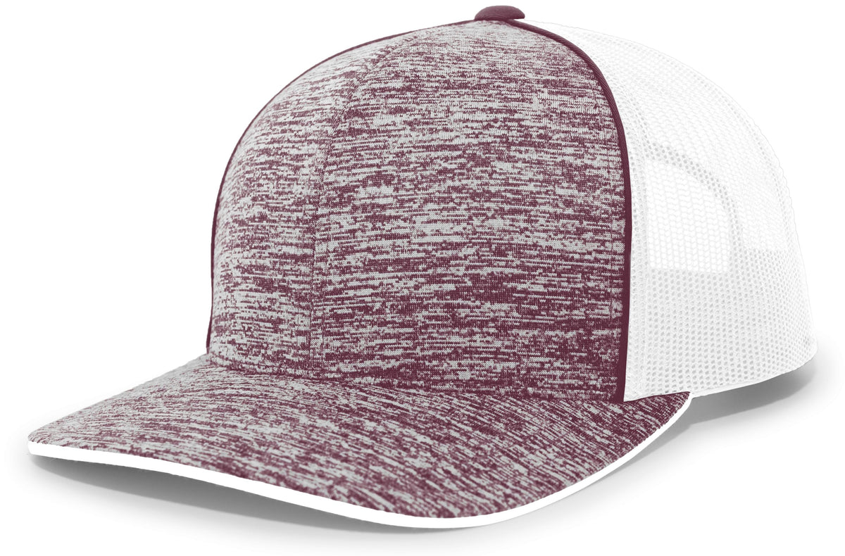 AGGRESSIVE HEATHER TRUCKER SNAPBACK CAP - MOISTURE-WICKING ADJUSTABLE