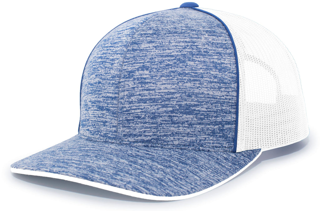 AGGRESSIVE HEATHER TRUCKER SNAPBACK CAP - MOISTURE-WICKING ADJUSTABLE