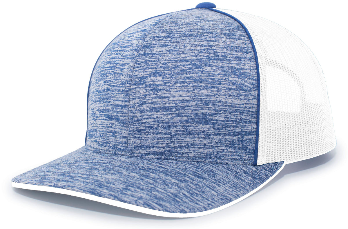 AGGRESSIVE HEATHER TRUCKER SNAPBACK CAP - MOISTURE-WICKING ADJUSTABLE