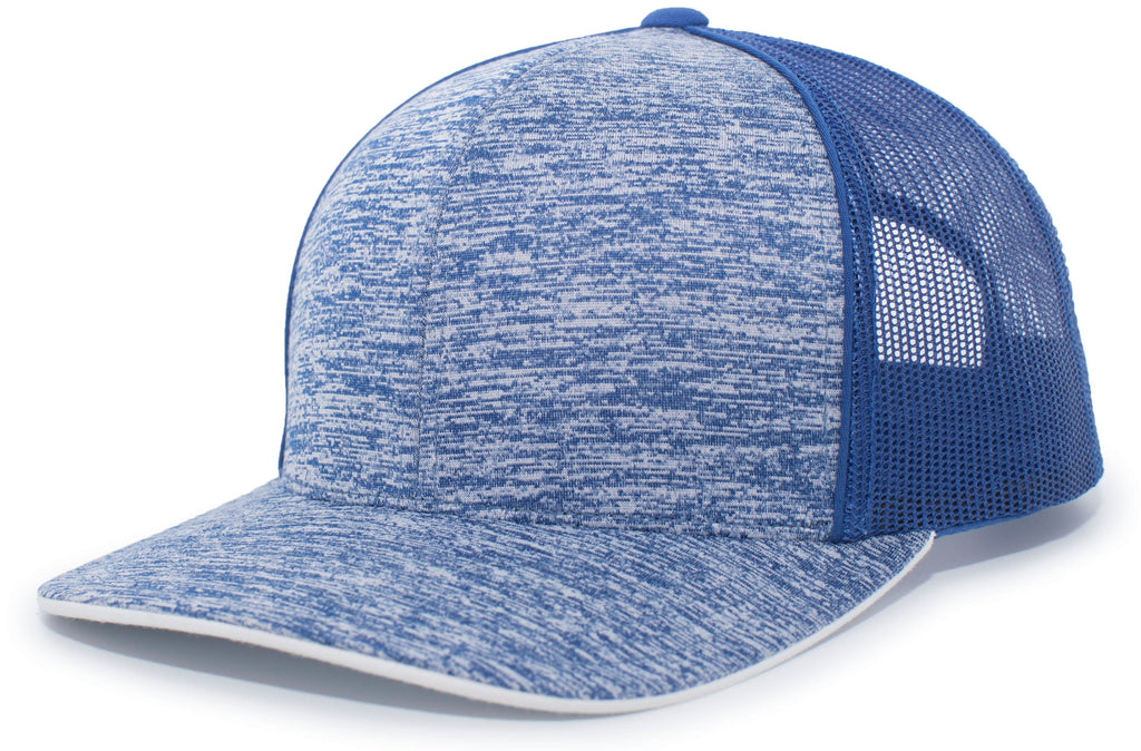 AGGRESSIVE HEATHER TRUCKER SNAPBACK CAP - MOISTURE-WICKING ADJUSTABLE