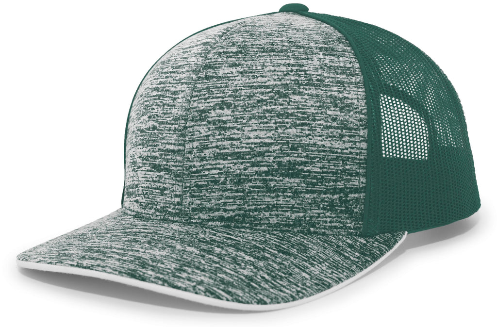 AGGRESSIVE HEATHER TRUCKER SNAPBACK CAP - MOISTURE-WICKING ADJUSTABLE