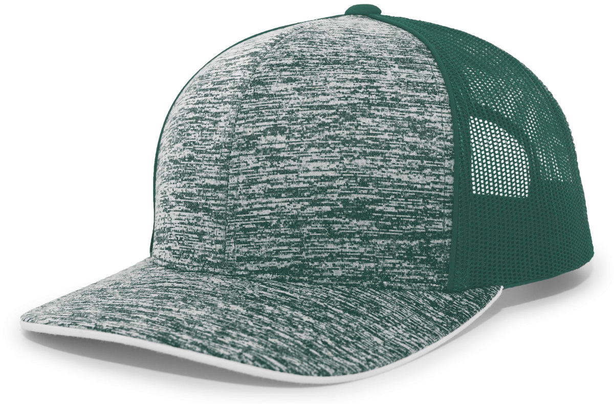 AGGRESSIVE HEATHER TRUCKER SNAPBACK CAP - MOISTURE-WICKING ADJUSTABLE