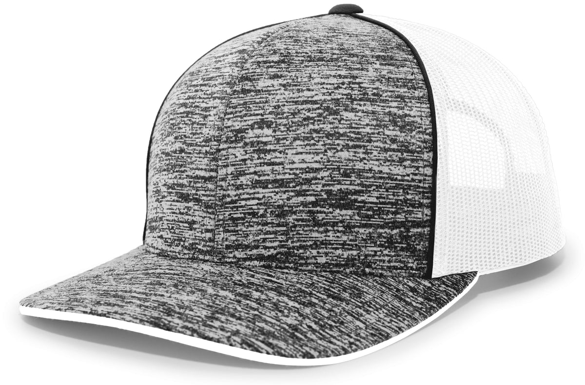 AGGRESSIVE HEATHER TRUCKER SNAPBACK CAP - MOISTURE-WICKING ADJUSTABLE