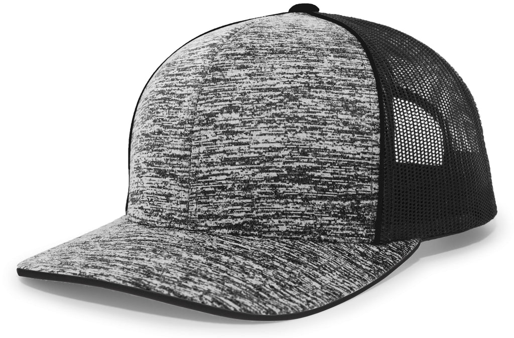 AGGRESSIVE HEATHER TRUCKER SNAPBACK CAP - MOISTURE-WICKING ADJUSTABLE