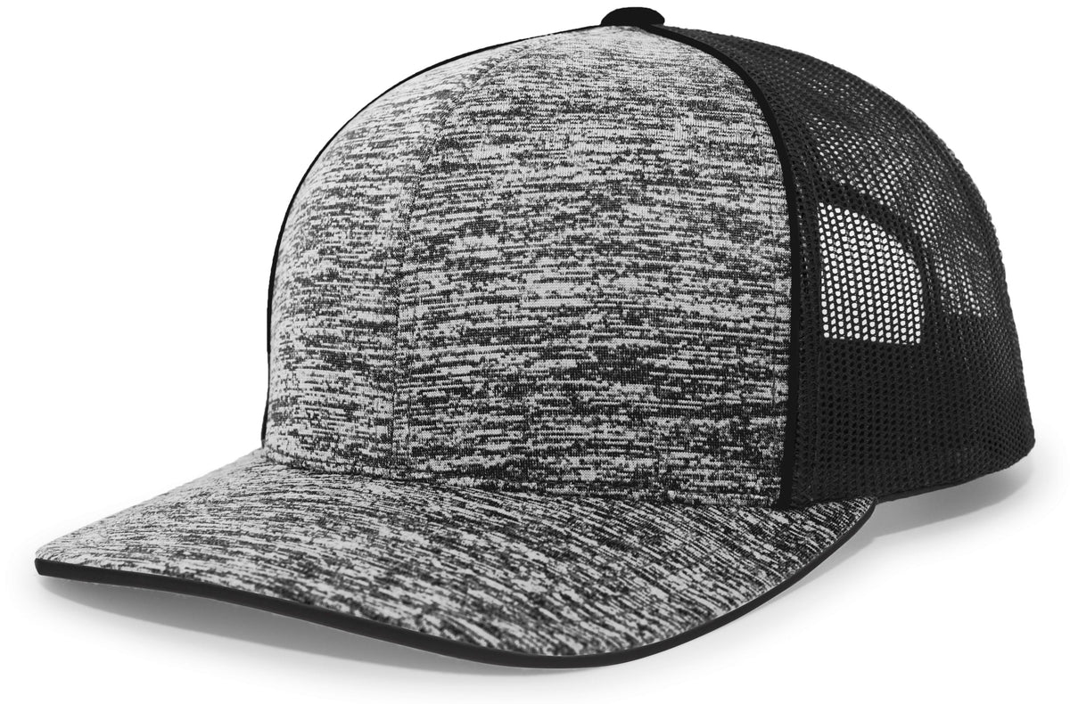 AGGRESSIVE HEATHER TRUCKER SNAPBACK CAP - MOISTURE-WICKING ADJUSTABLE