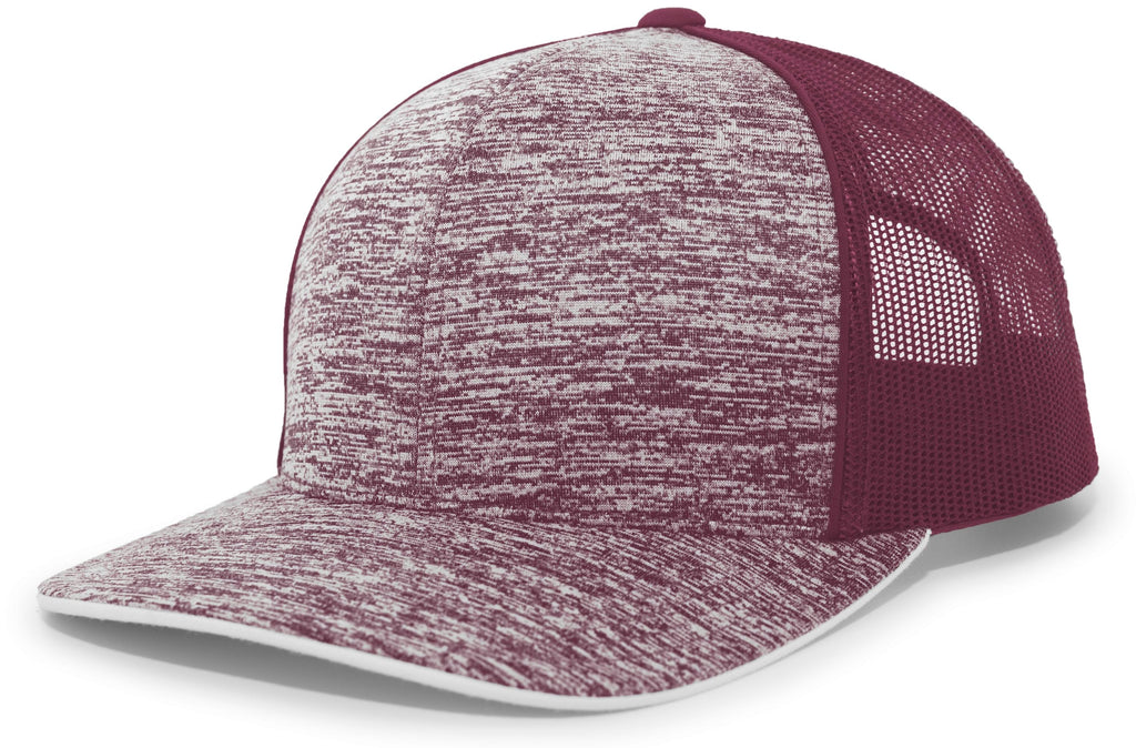 AGGRESSIVE HEATHER TRUCKER SNAPBACK CAP - MOISTURE-WICKING ADJUSTABLE