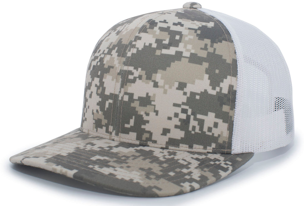 CAMO SNAPBACK TRUCKER CAP - ADJUSTABLE
