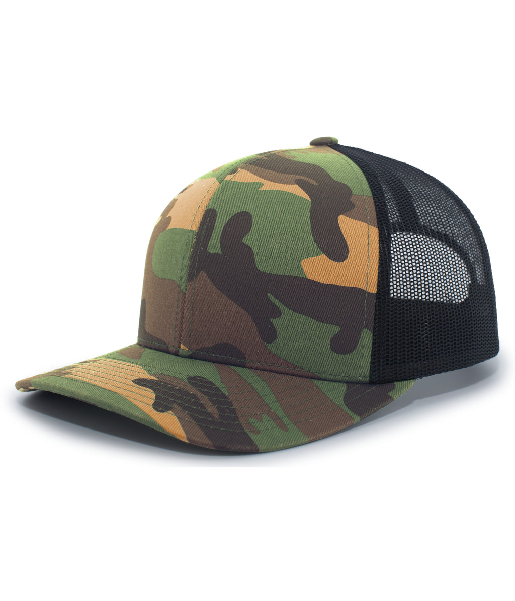 CAMO SNAPBACK TRUCKER CAP - ADJUSTABLE